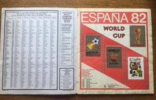 Panini Espana 82 World Cup Football Sticker Album Complete 100 1982 2