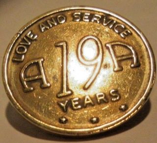 Alcoholics Anonymous 19 Year Aa Bronze Medallion Token Chip Coin Sober Sobriety