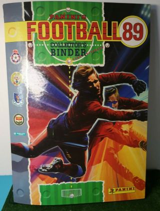 Rare 1989 Vintage Panini Football 89 Sticker Album Book 100 Complete & Folder