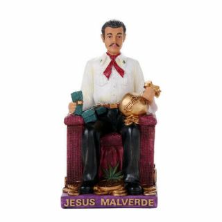Pacific Giftware 6.  5 Inch Jesus Malverde Folklore Statue Sinaloa Religious Figu