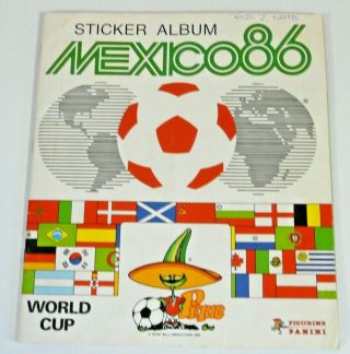 Panini Mexico 86 World Cup Sticker Album.  Contains 263 Stickers
