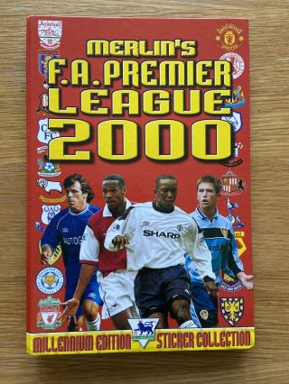 Merlin Premier League 2000 100 Complete Sticker Album With Binder & Frubes