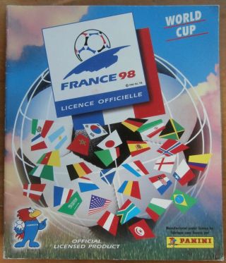 1998 Panini World Cup France Soccer Empty Sticker Album,  Book