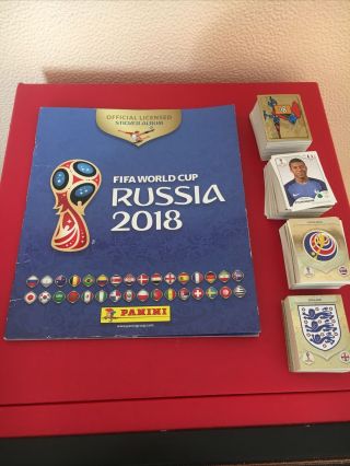 Panini Russia 2018 World Cup Complete Loose Set Of Stickers Plus Empty Album
