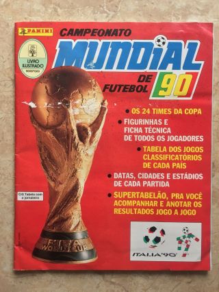 Panini 1990 Italia World Cup Album Brazilian Ed.  Ex - Nm N/scores Rarest
