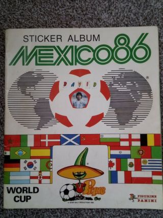 Panini Mexico 86 World Cup Sticker Album Incomplete (20 Stickers Needed)