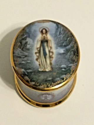 Visions Of Our Lady By Hector Garrido " Our Lady Of Lourdes " Music Box 1994