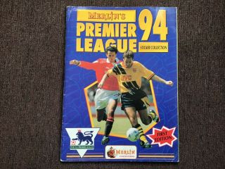 Merlin Premier League 94 Sticker Album 100 Complete First Edition - 1994