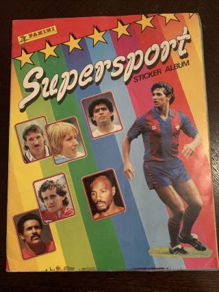 1987 Vintage Panini Supersport Sticker Album 100 Complete 87 Book Football