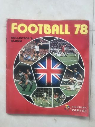 Panini.  Football 78 Collectors Sticker Album.  Complete.  1977 - 1978 Season.