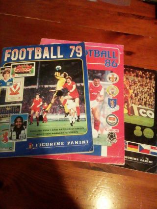 3 Complete Panini Football Sticker Albums Europa 80 Football 79 And Football 86