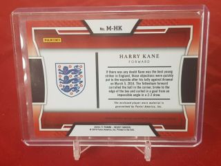 Harry Kane England Panini Select 2016/17 Match Worn Shirt Jersey Card 2
