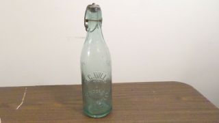 Vintage R.  C.  Willis Scranton Pa Aqua Soda Bottle