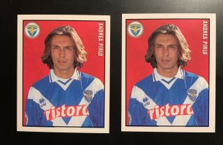 ANDREA PIRLO Sticker Card Merlin 1997 1998 Rookie 93 Brescia Soccer Italy 3