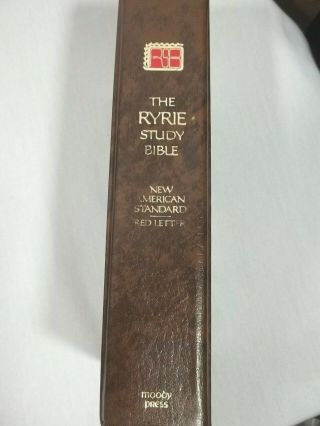 The Ryrie Study Bible American Standard Moody Press 1978 Brown Hardcover 3