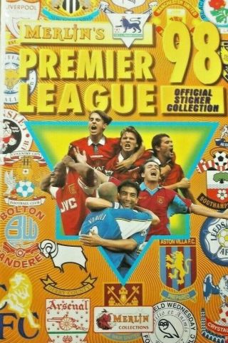Merlin Premier League 98 Album Complete,  Hardbck Binder