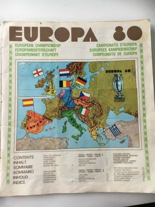 Europa 80 Panini Sticker Book Complete decent. 3