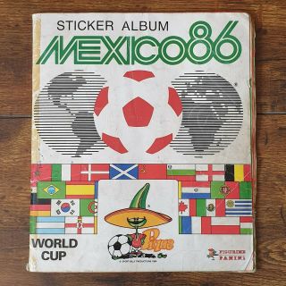 Mexico 86 1986 Football World Cup Panini Sticker Album Book 100 Complete