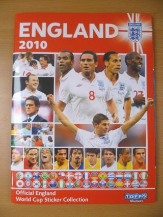 Topps England 2010 World Cup Full Set Of 448 Stickers In Album Complete