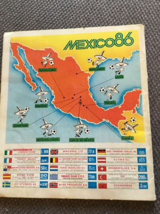Panini Mexico ‘86 Football World Cup Album: 100 Complete 2