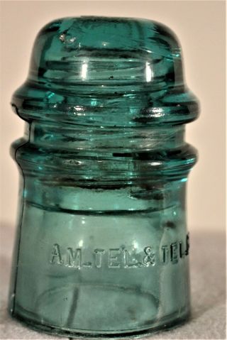 Green Am Tel & Tel Co Glass Insulator Cd 121 [110]