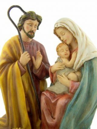 7 " Nativity Scene Holy Family Mary Joseph Baby Jesus Figurine Gift P9216