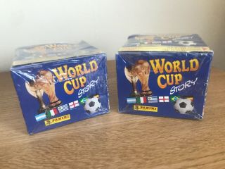 Panini World Cup Story 90 1990 - 2 X Display Box Sealed/boxed 100 Bags/packets