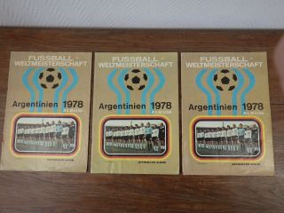 3x Album Genre Panini Americana Munchen Argentina 78 (1978) Football Word Cup