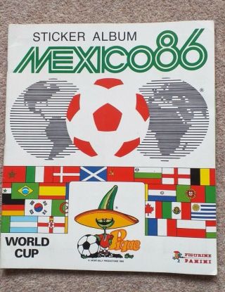 World Cup Mexico 86 Panini Sticker Album - - Approx 75 Complete