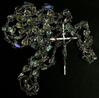 Vintage Ab Crystal Rosary