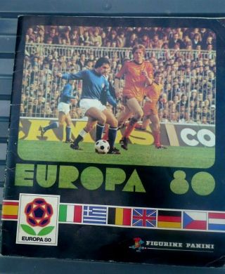 Panini Football Europa 80 Sticker Album Approximately 65 Complete
