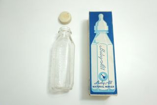 Vintage Old Stock Baby All Natural Nurser Glass Baby Bottle Nos
