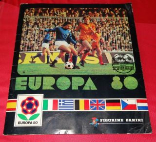 Panini Football Europa 80 Sticker Album Approximately 60 Complete