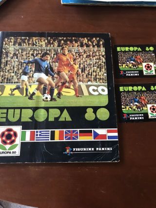 Panini Europa 80 Album.  46 Stickers Missing Comes With 2 Empty Packets.