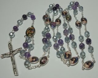 Handmade In The Usa Stations Of The Cross Rosary Chaplet With Amethysts