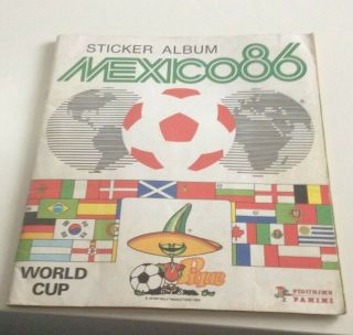 Panini Mexico 86 World Cup Football Sticker Album Complete 1986