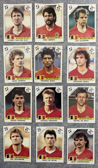 12 1990 Panini Italia 90 Belgium Stickers It916 World Cup