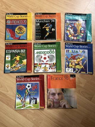 The Observer - Panini World Cup Stories - 1970 - 1998 - Complete Set Of 8 Gc