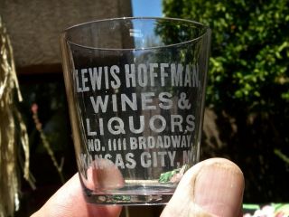 PRE - PRO KANSAS CITY MISSOURI LEWIS HOFFMAN WINE LIQUOR WHISKEY SAMPLE SHOT GLASS 3