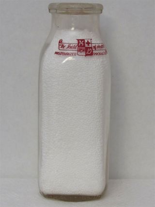 TSPP Milk Bottle Kennedy Kennedy ' s Dairy Mt Pleasant London Winfield IA 1947 2