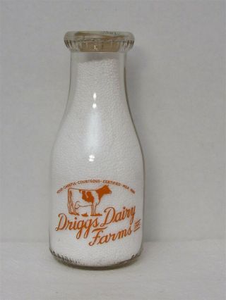 Trpp Milk Bottle Driggs Dairy Farms Toledo Oh Palmyra Mi Quart Milk = 6 Bananas
