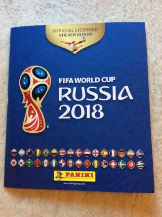 Panini Fifa 2018 World Cup Sticker Album,  628 Stickers