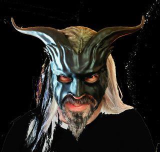 Black Goat Mask By Maskelle Masks Flexible Comfy Halloween Costume Adult Pagan