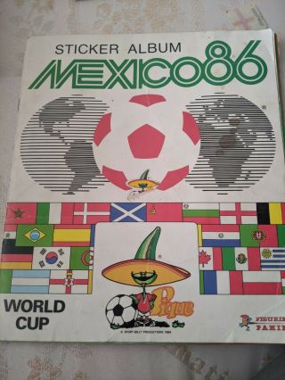Mexico 86 World Cup Panini Sticker Album 100 Complete -
