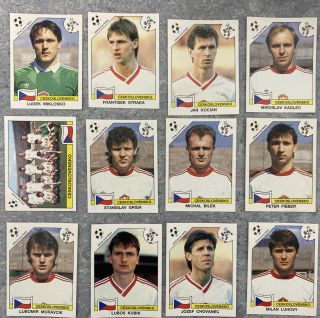 12 1990 Panini Italia 90 Czechoslovakia Stickers It910 World Cup