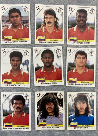 9 1990 Panini Italia 90 Colombia Stickers It912 World Cup