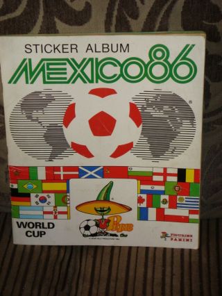 Mexico 86 World Cup Panini Sticker Album 88 Complete - - Football