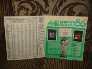 MEXICO 86 WORLD CUP PANINI STICKER ALBUM 88 COMPLETE - - FOOTBALL 3