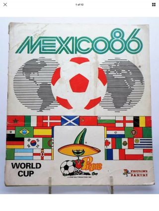 Panini 1986 Mexico World Cup Album 100 Complete G - Vg Cond.