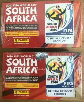 Panini World Cup 2010 South Africa 2 X Box’s Of Stickers 200 Packets - Un Opened